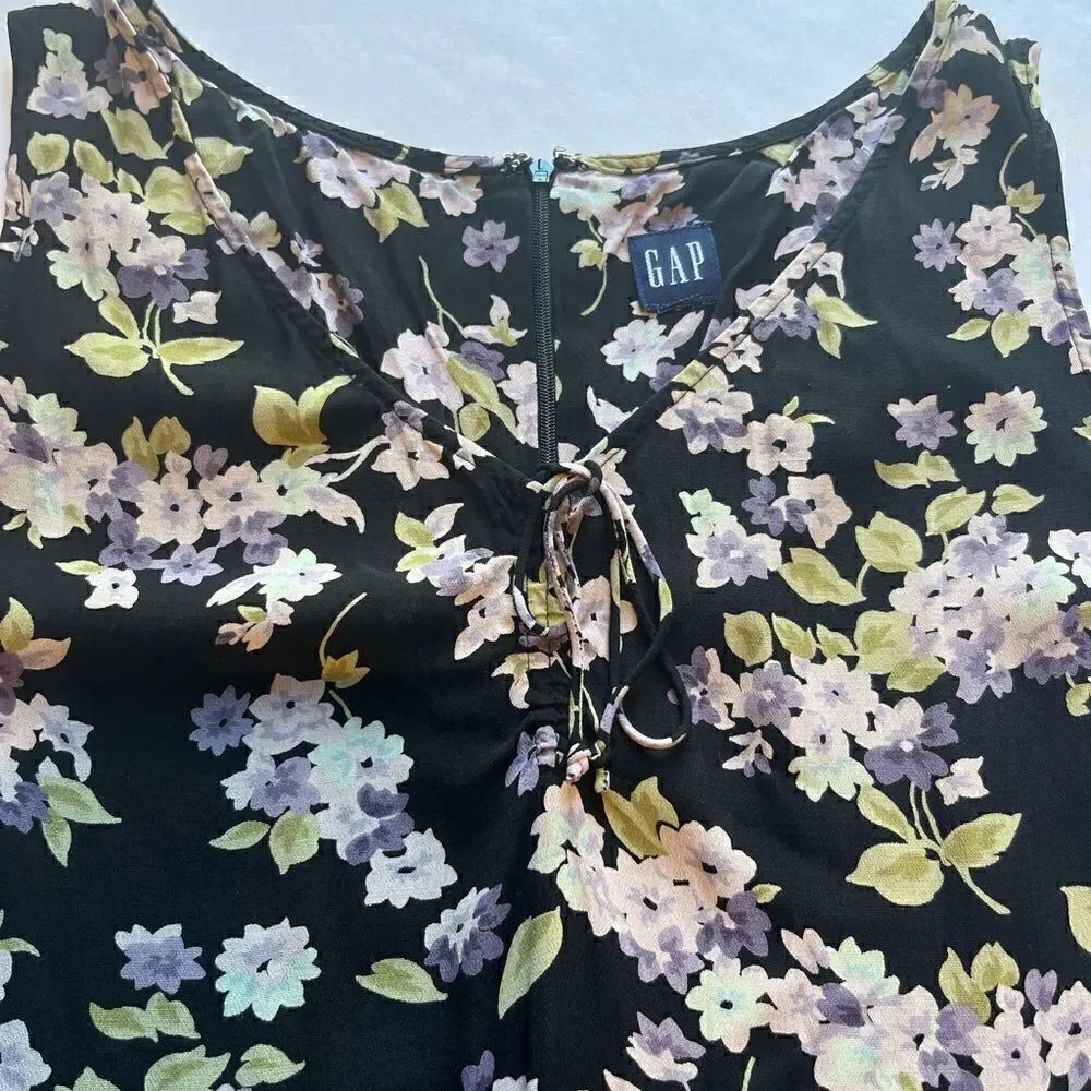 Gap Women's Sleeveless DressβBlack/LavenderβMultiβfloralβSizeβSmall